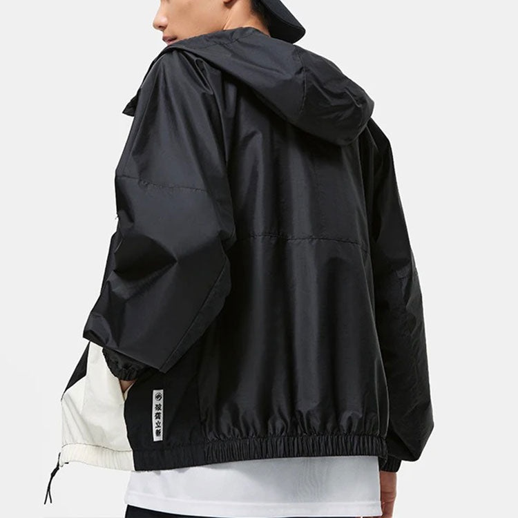 Li-Ning BadFive Woven Hooded Windbreaker 'Black White' AFDT059-4 - 4