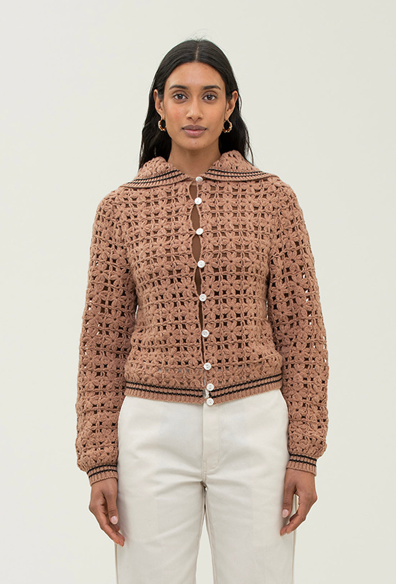 Magic Cardigan - Tan/Black 5