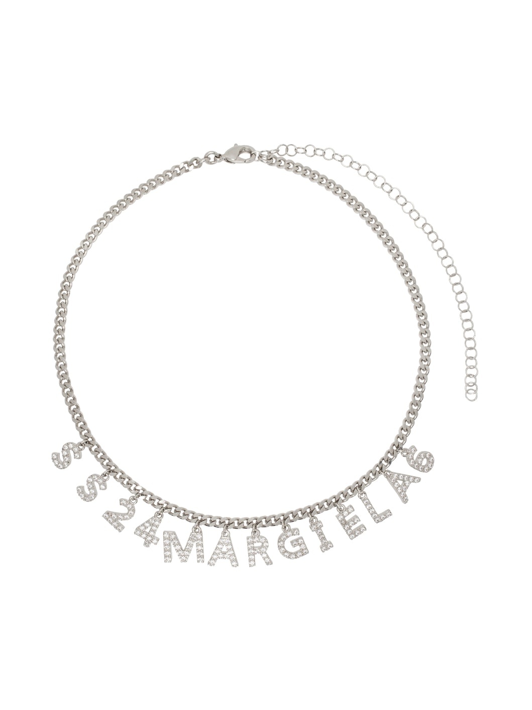 MM6 Maison Margiela Silver Charm Letters Necklace | REVERSIBLE 