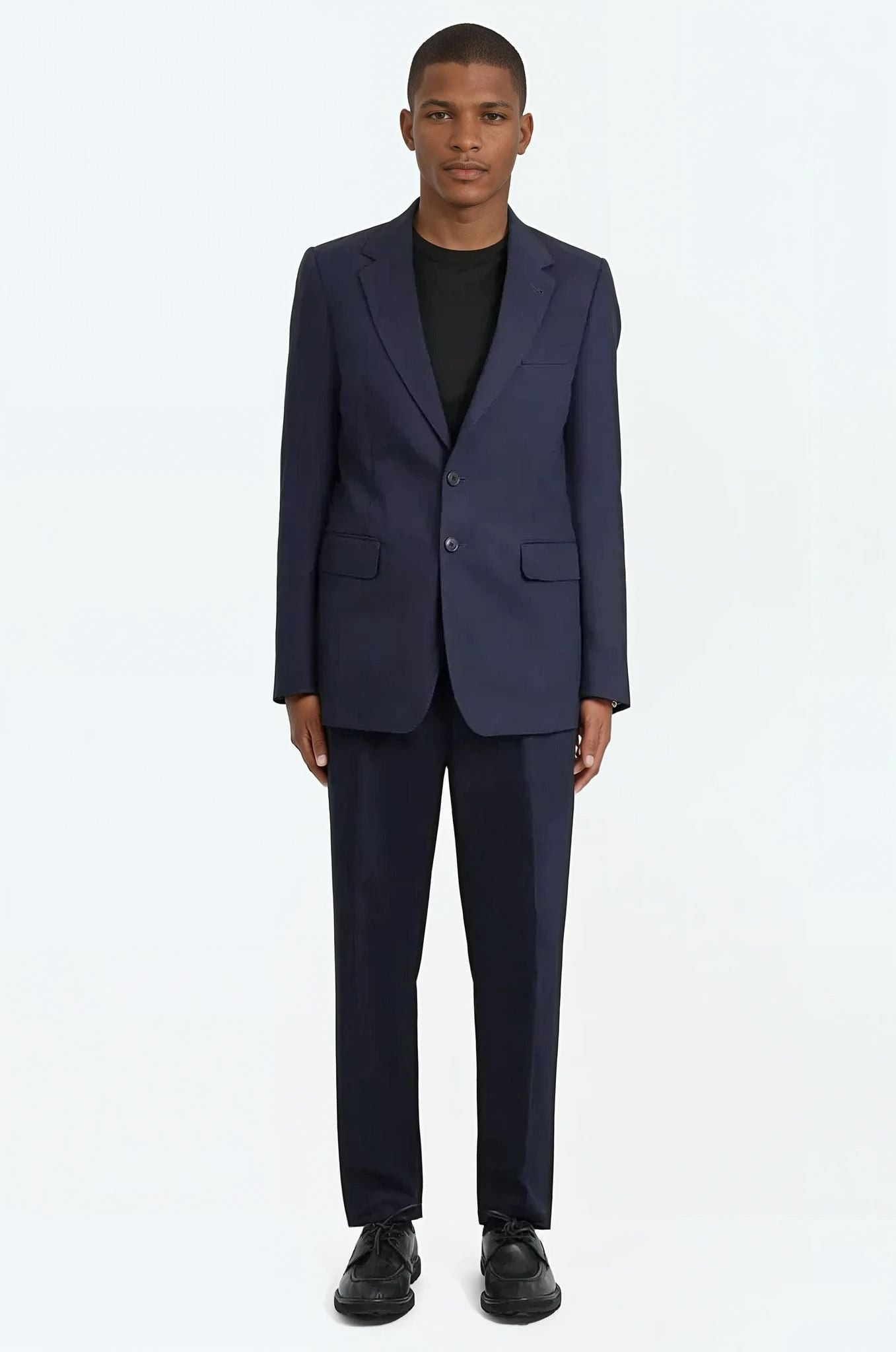 SINGLE BREASTED RELAXED SUIT JACKET X PANT | NAVY - 2