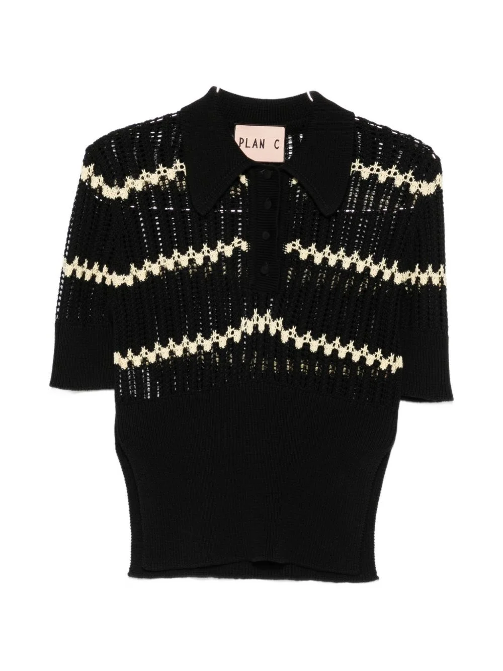 Openwork polo shirt - 1