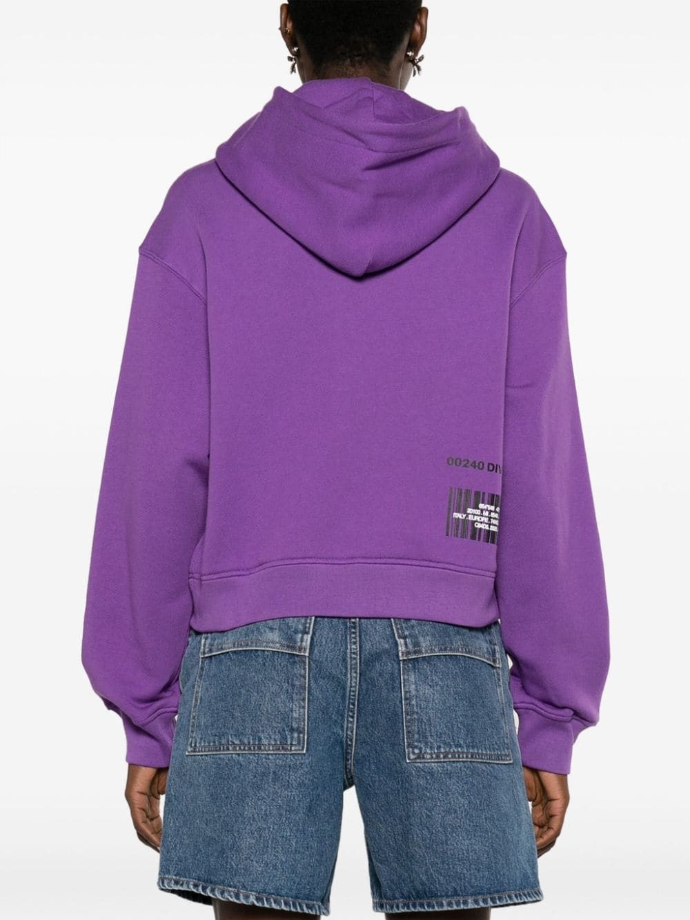 graphic-print cotton hoodie - 4
