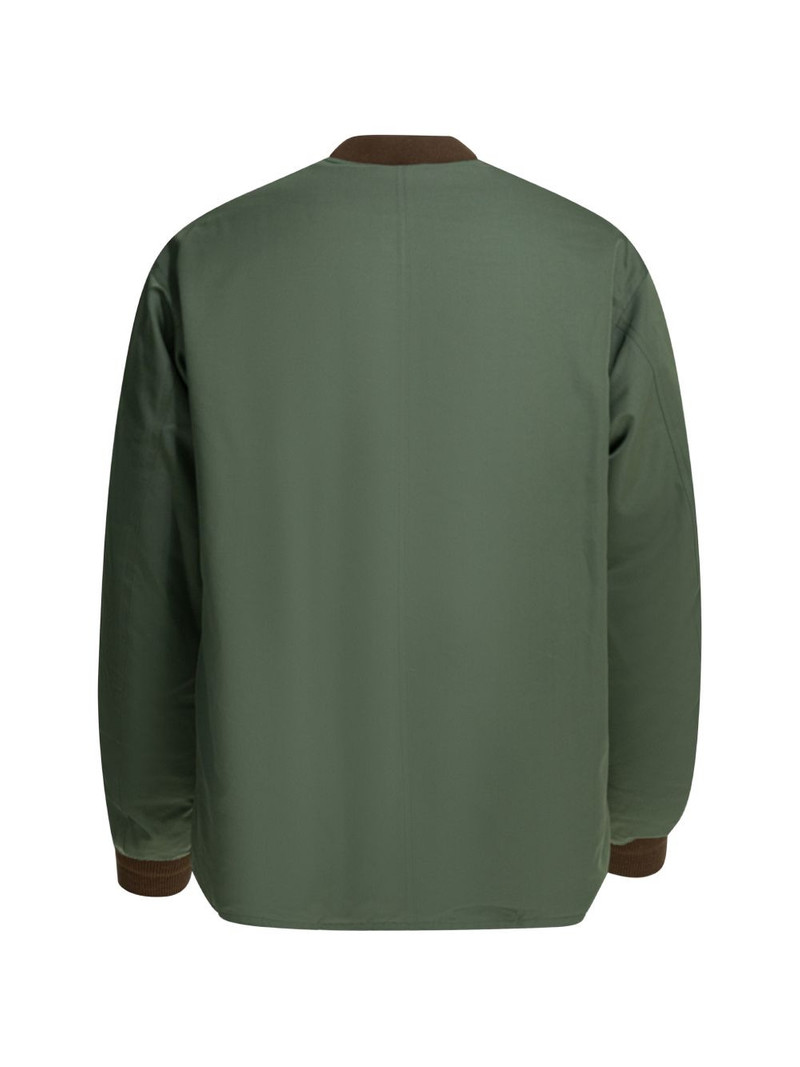 visvim contrast-trim button-up bomber jacket outlook