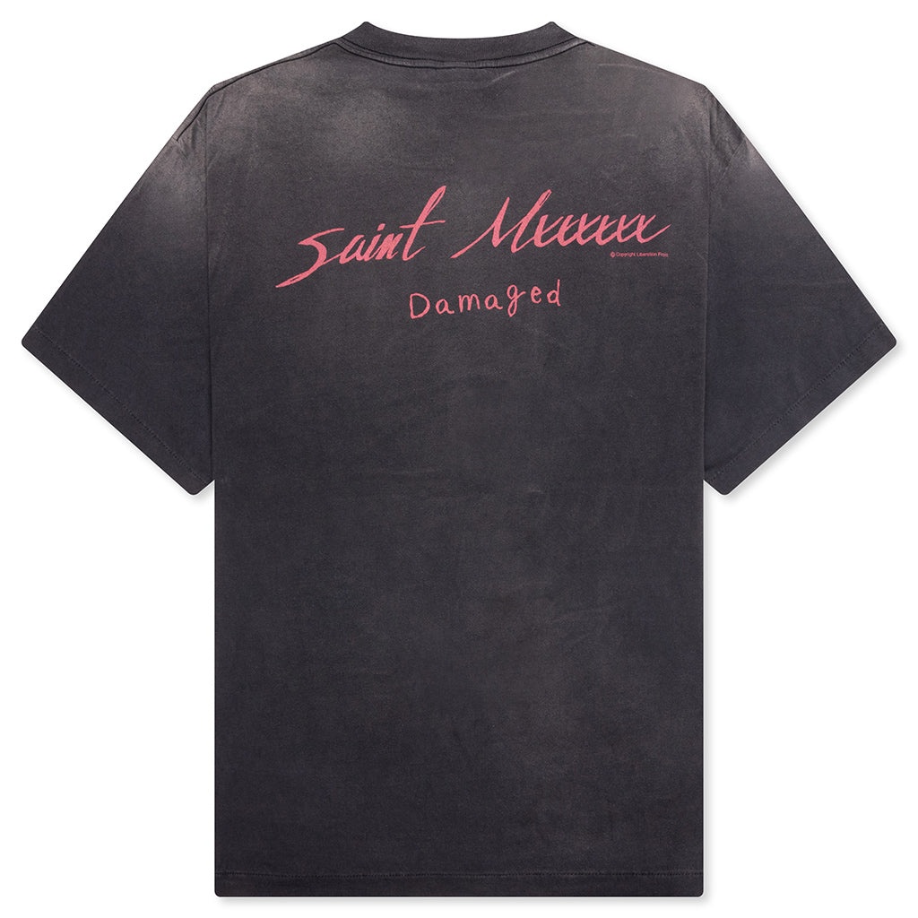 DAMAGED S/S TEE - BLACK - 2