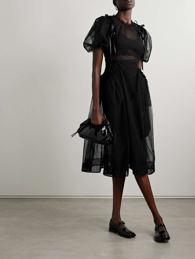 Simone Rocha Bow-detailed tulle midi dress outlook