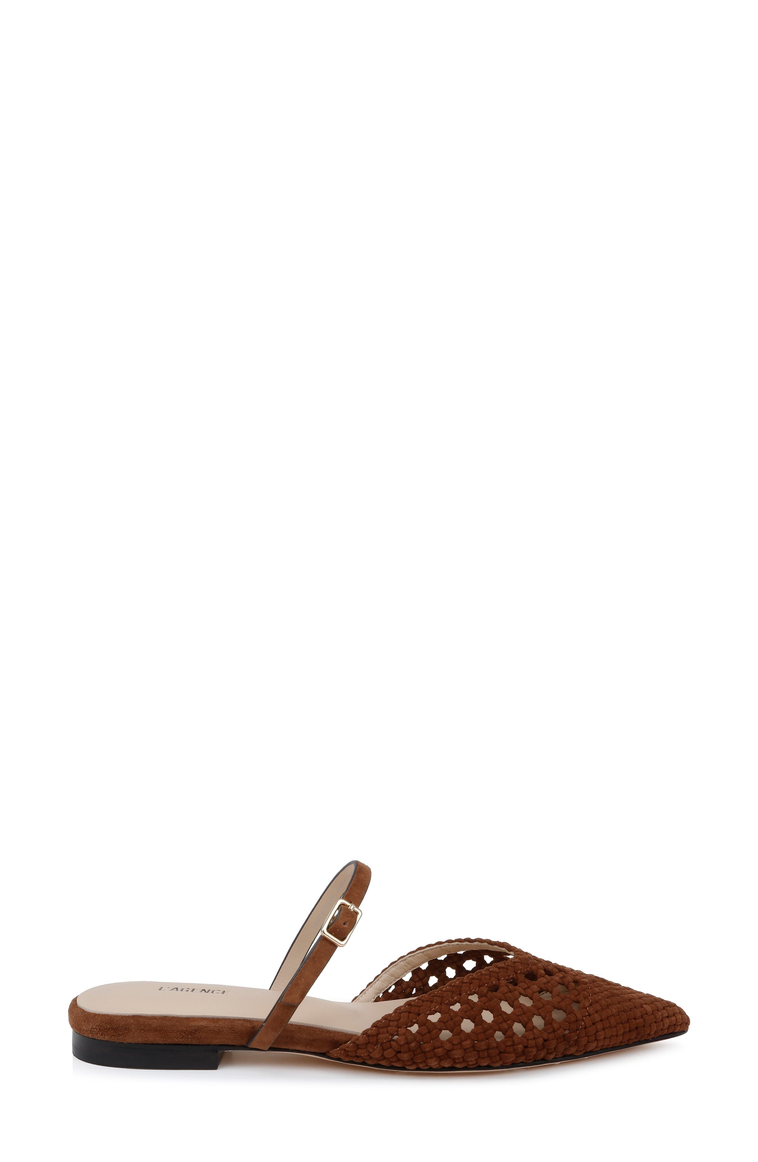 L'AGENCE Jacklyn Mary Jane Pointed Cap Toe Mule in Buckskin Suede at Nordstrom - 3