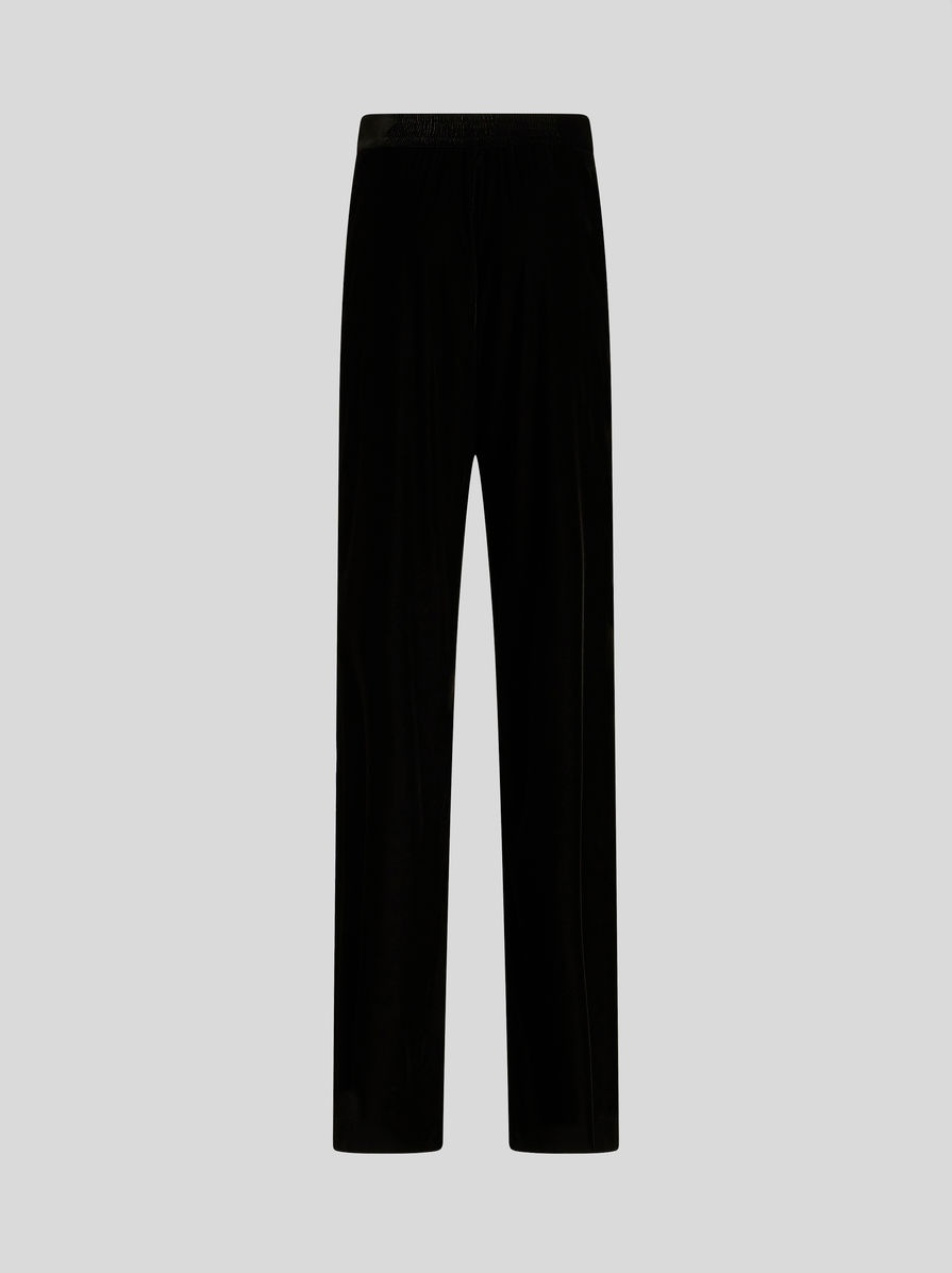 VELVET PALAZZO TROUSERS - 5