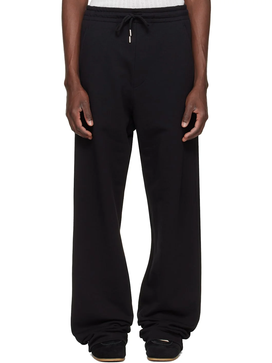 Black Cotton Sweatpants - 1
