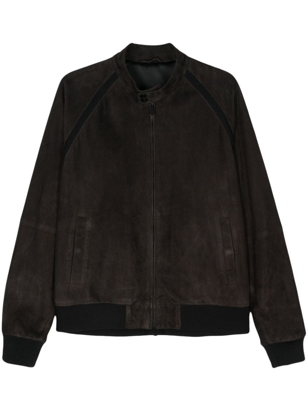 suede zipped jacket - 1