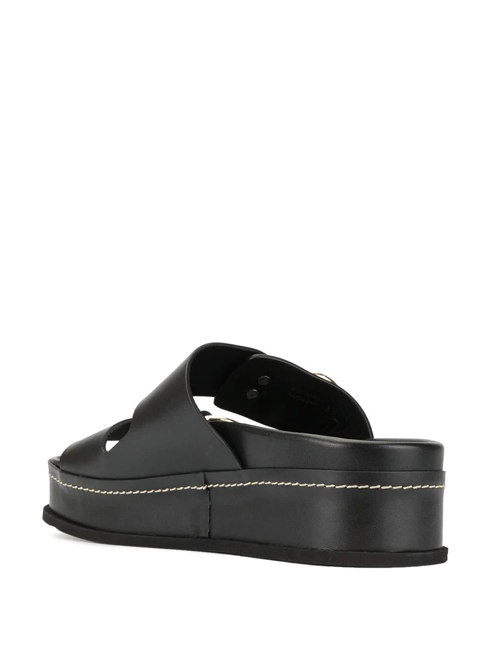 Freida double-buckle platform slides - 3