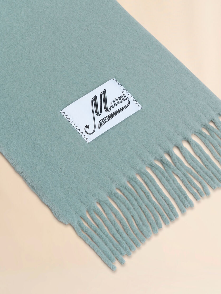 TURQUOISE ALPACA SCARF - 3