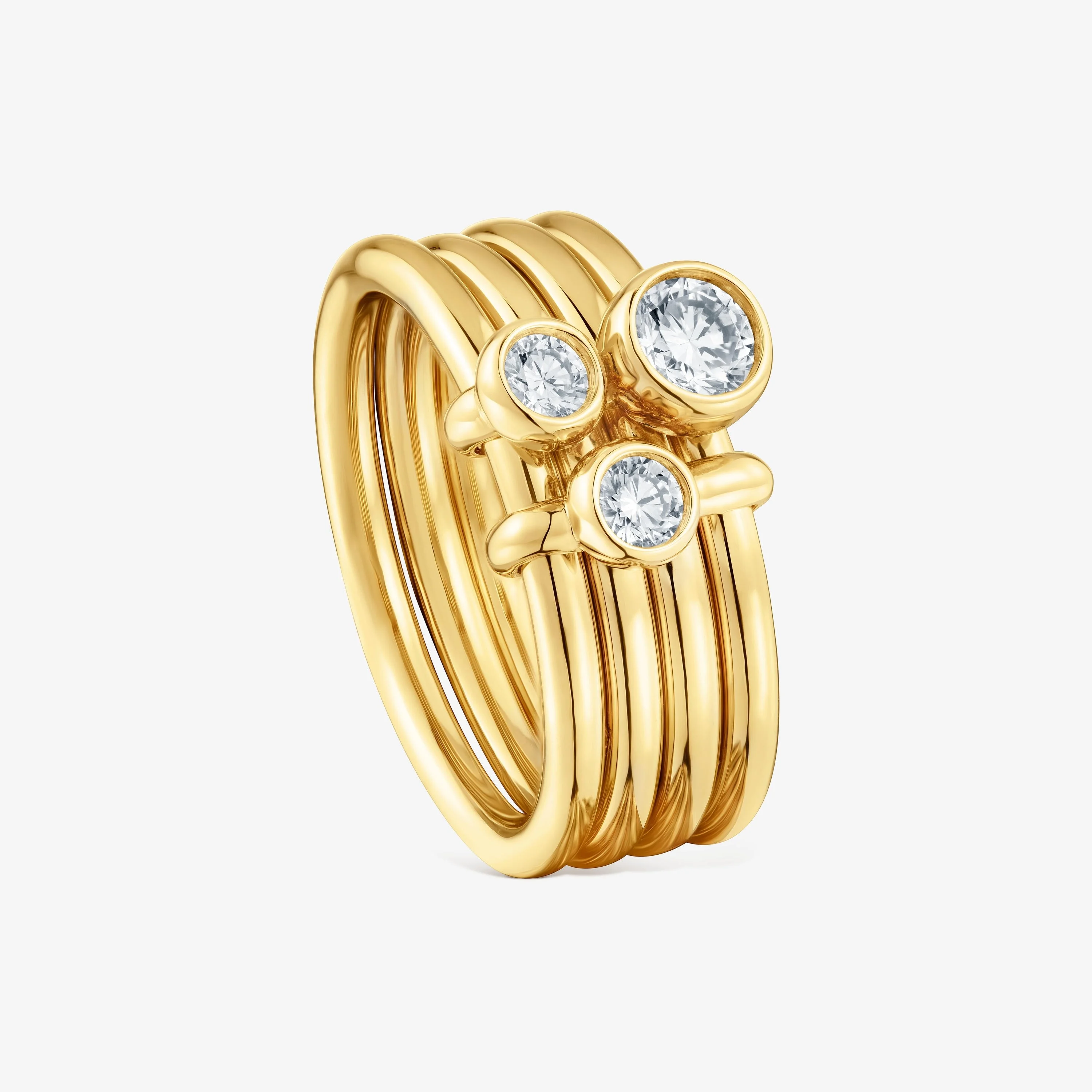 Ring with 18kt gold vermeil and laboratory-grown diamonds TOUS Straight LGD - 1