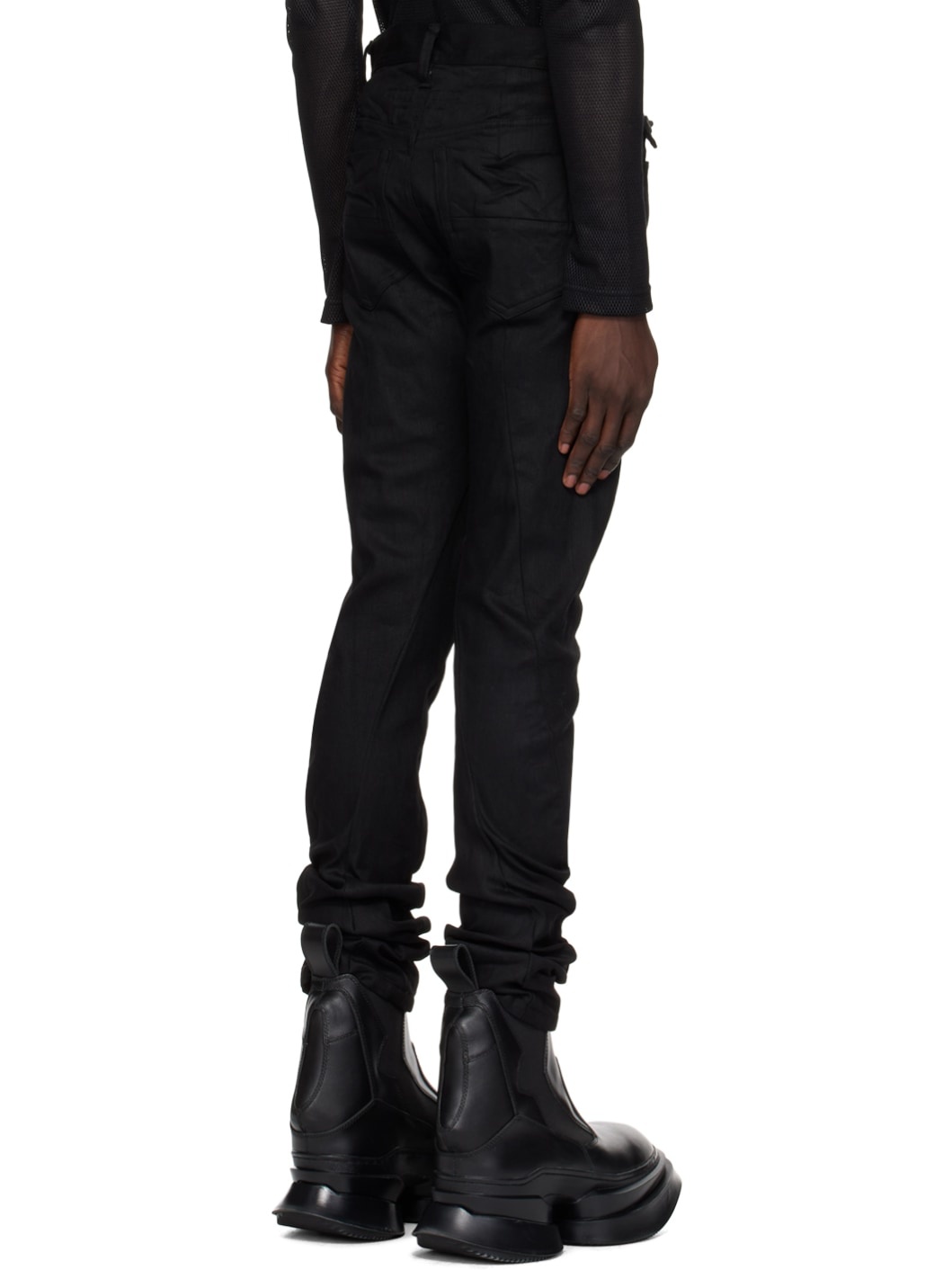 Black Arched Skinny Jeans - 3