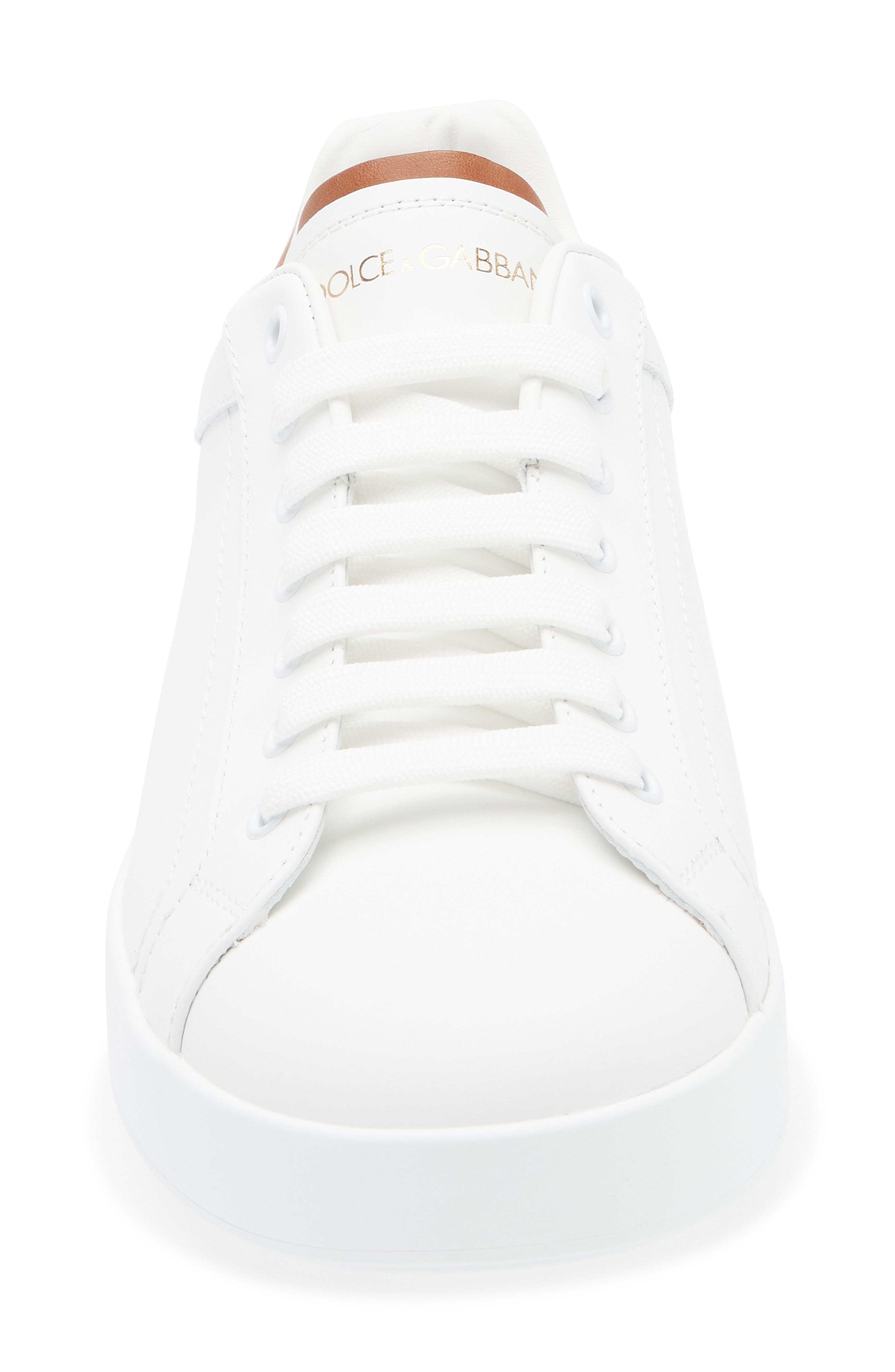 Dolce&Gabbana Portofino Sneaker in 8S537 Bianco/Cuoio at Nordstrom - 4