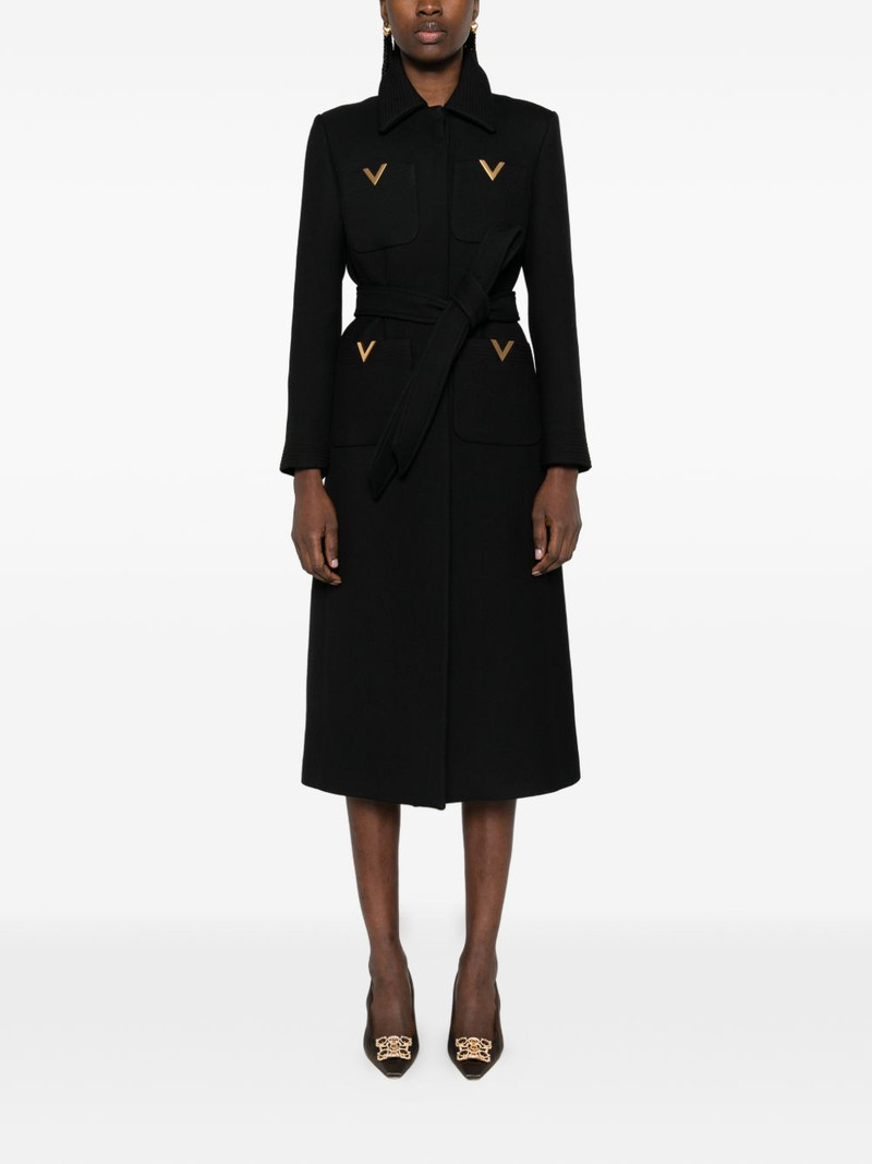 Valentino logo-detail single-breasted coat outlook