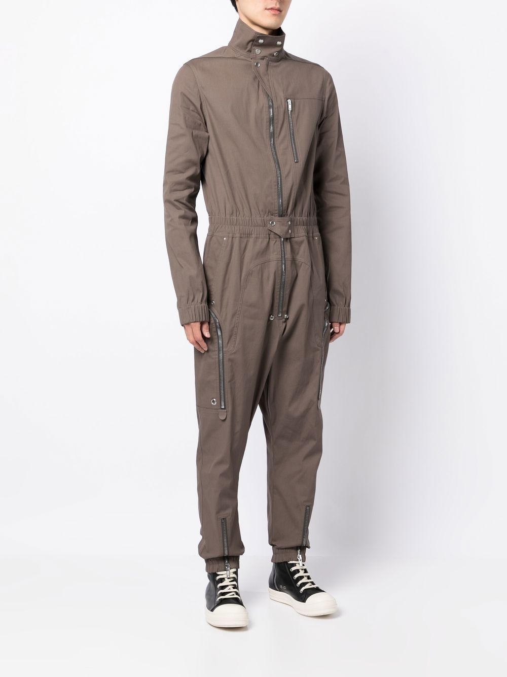 zip-up tapered jumpsuit - 3