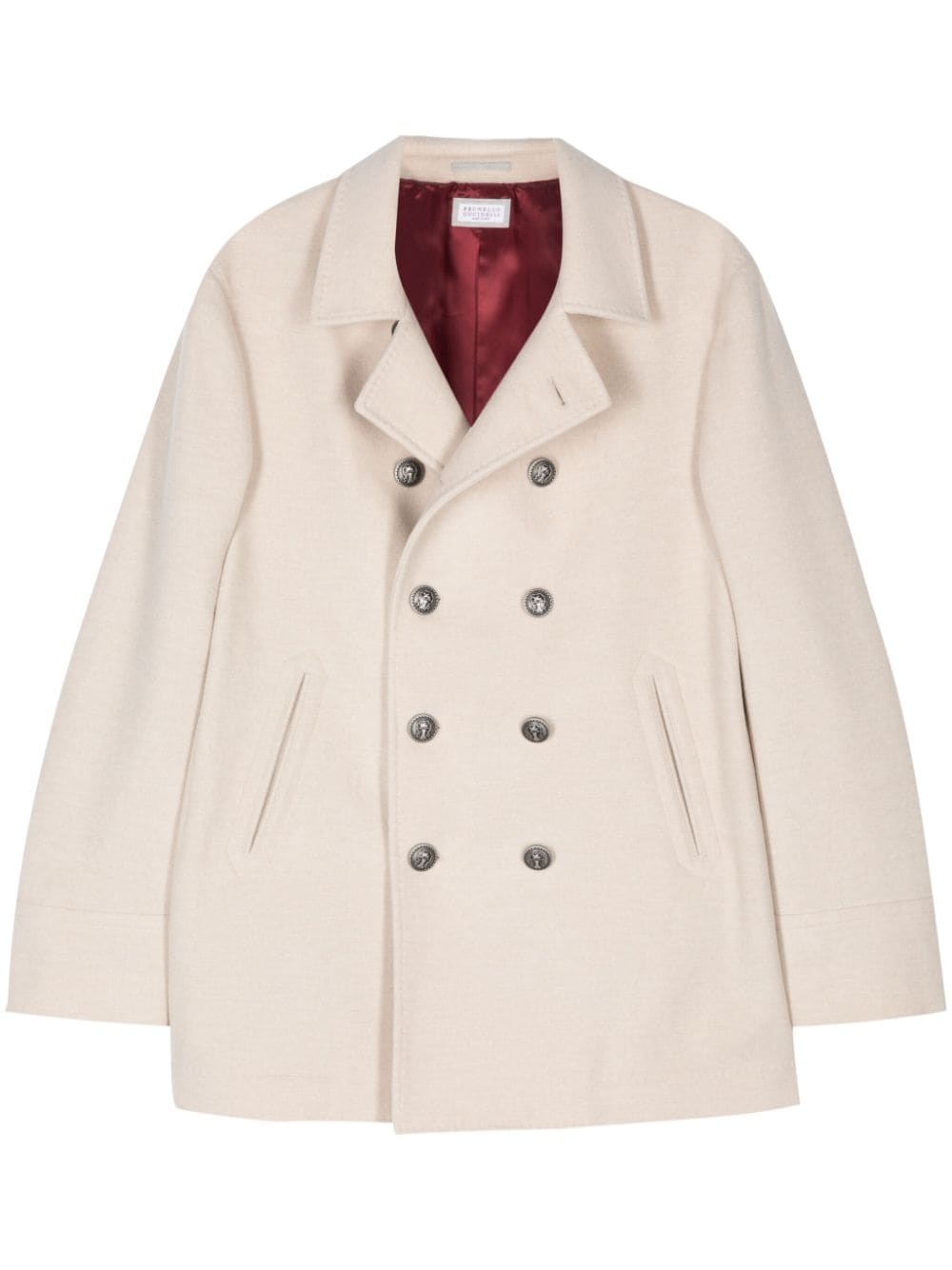 double-breasted cashmere jacket - 1