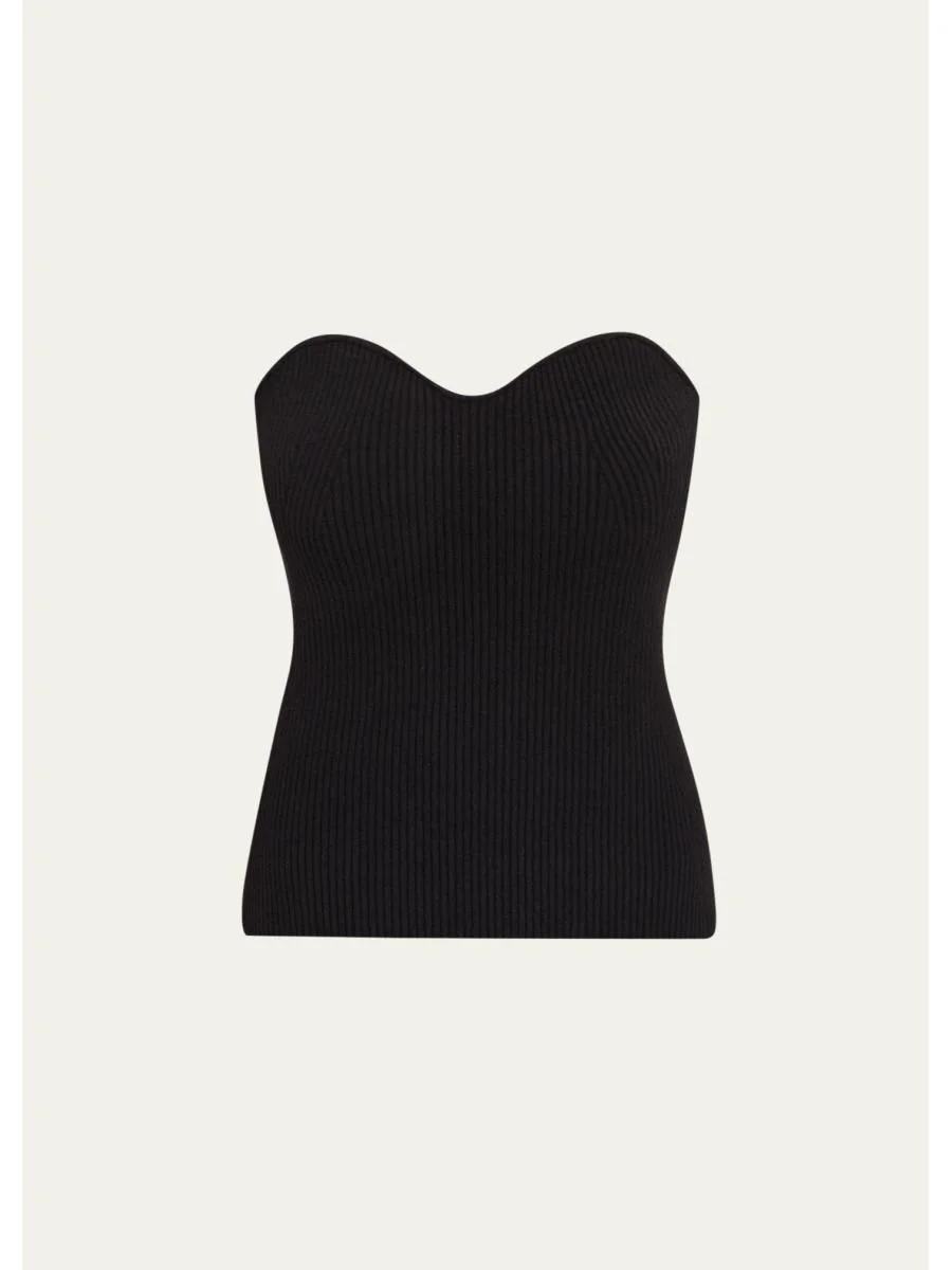 Strapless Knit Top - 1