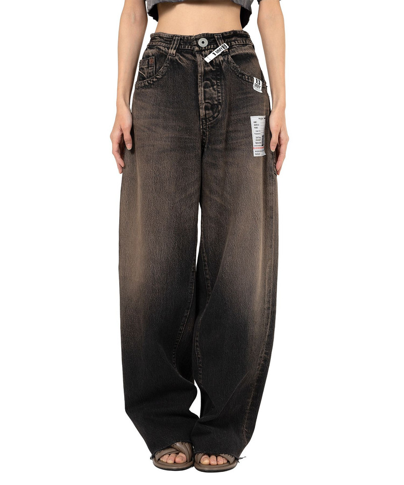 Amateur Sewn Like Wide Denim Pants 3