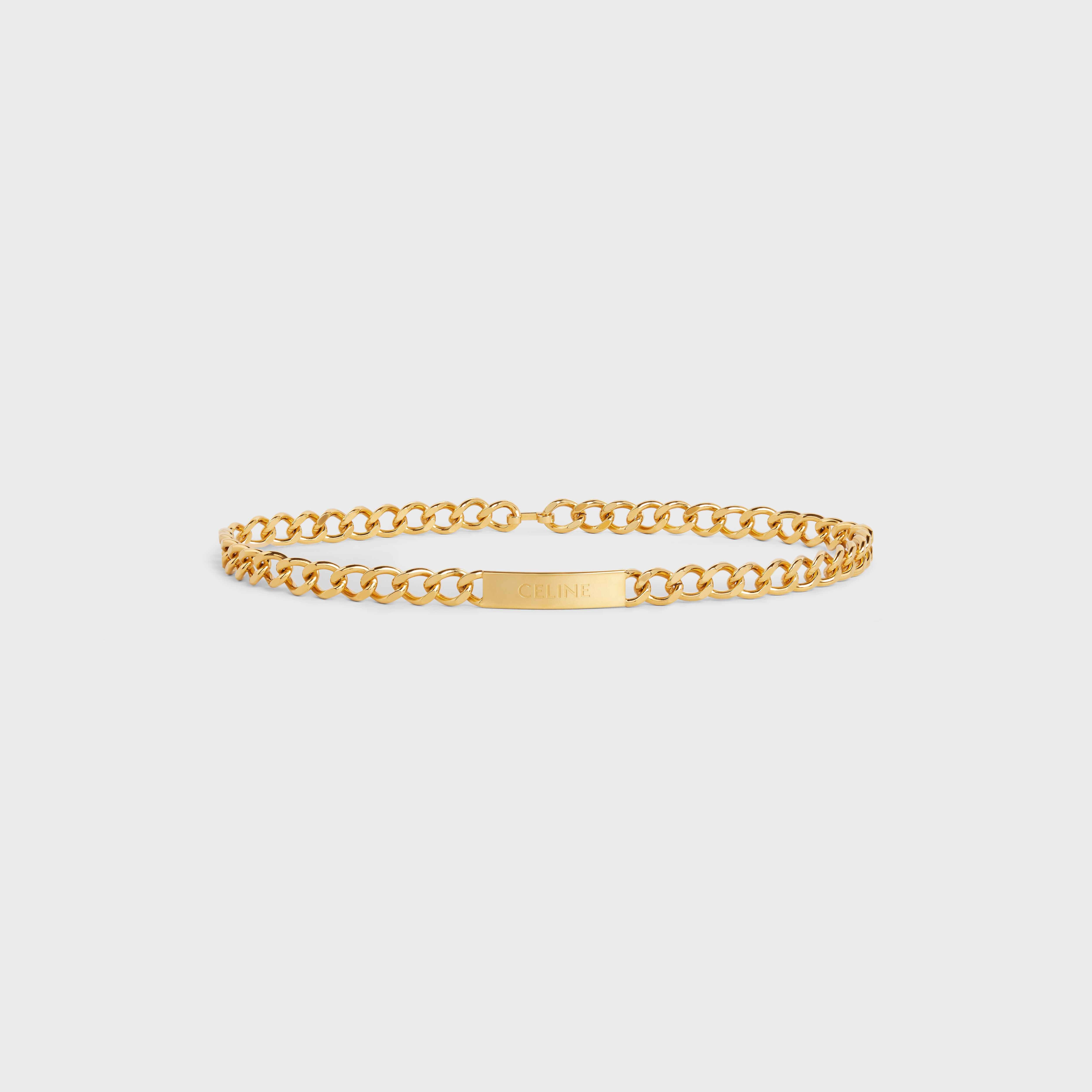CELINE PLATE JEWELS BELT in Brass - 3