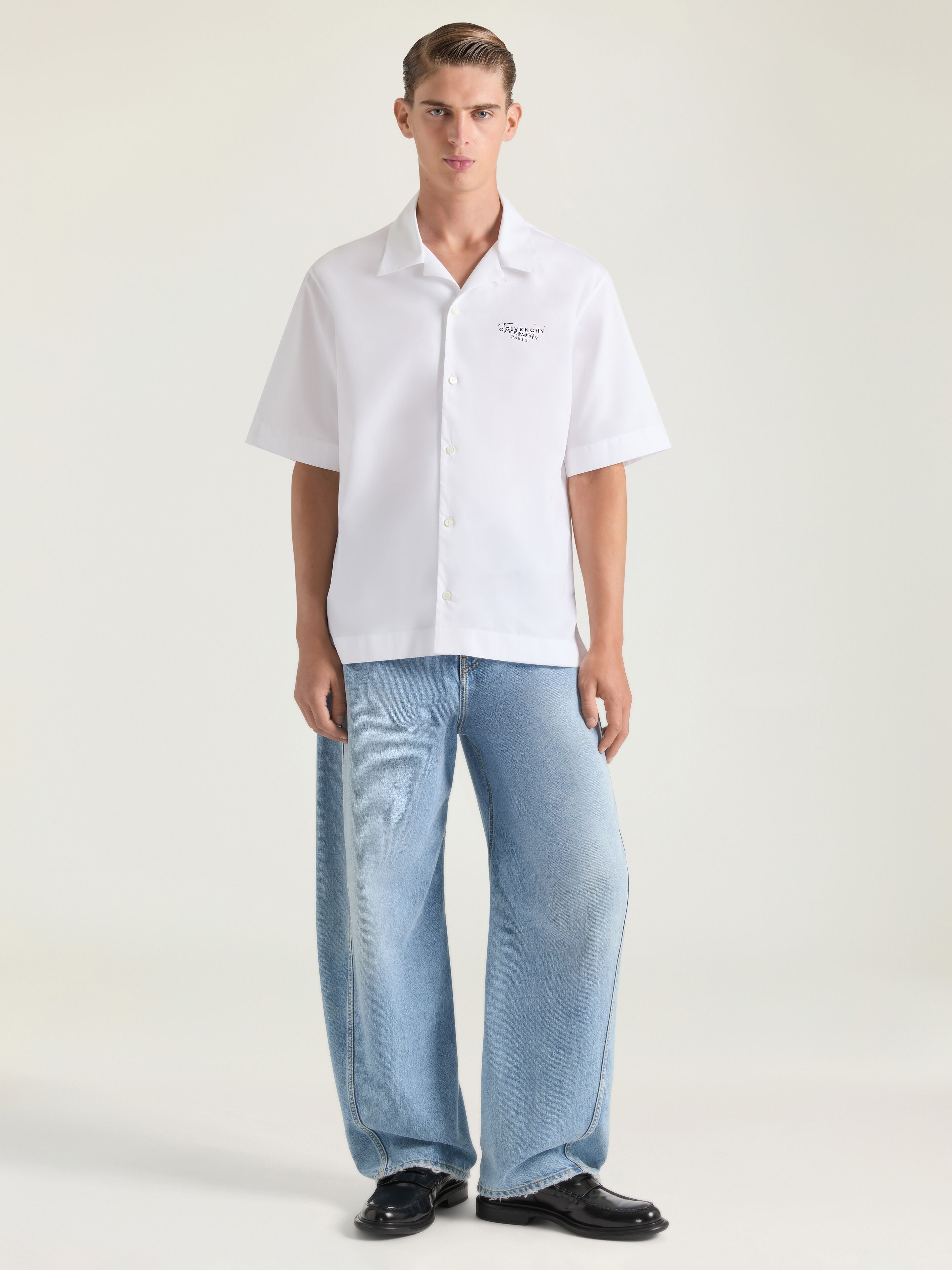 SHIRT IN POPLIN WITH GIVENCHY STAMP PRINT - 2