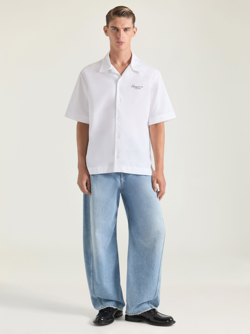 Givenchy SHIRT IN POPLIN WITH GIVENCHY STAMP PRINT outlook