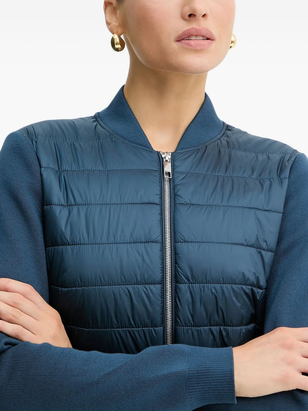 quilted panelled jacket - 4