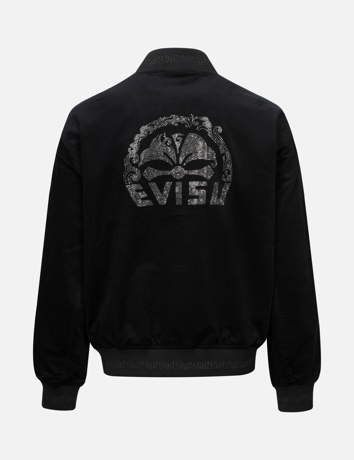 RHINESTONE KAMON AND LOGO RELAX FIT BOMBER JACKET - 2