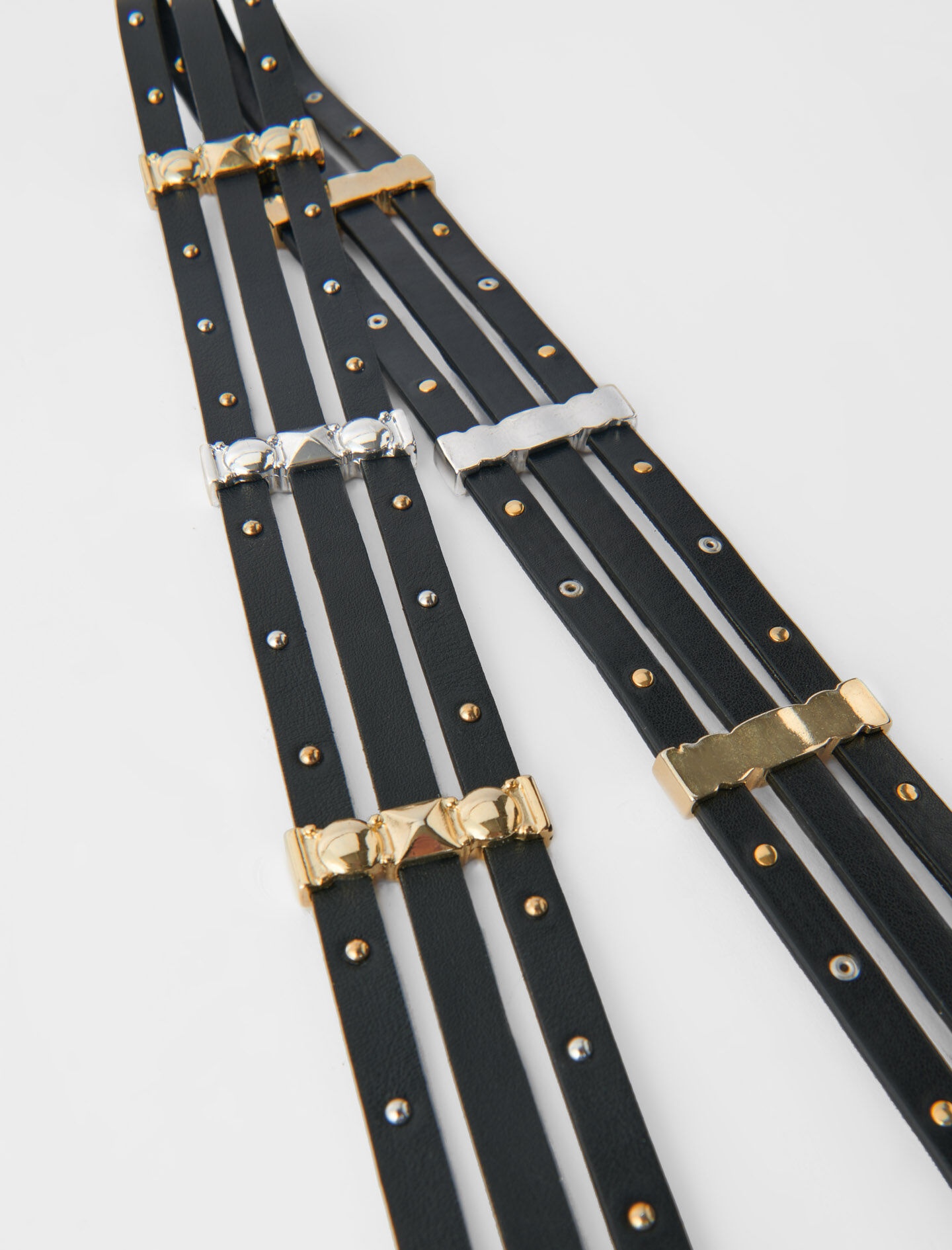 BLACK LEATHER STRAP WITH STUDS - 3