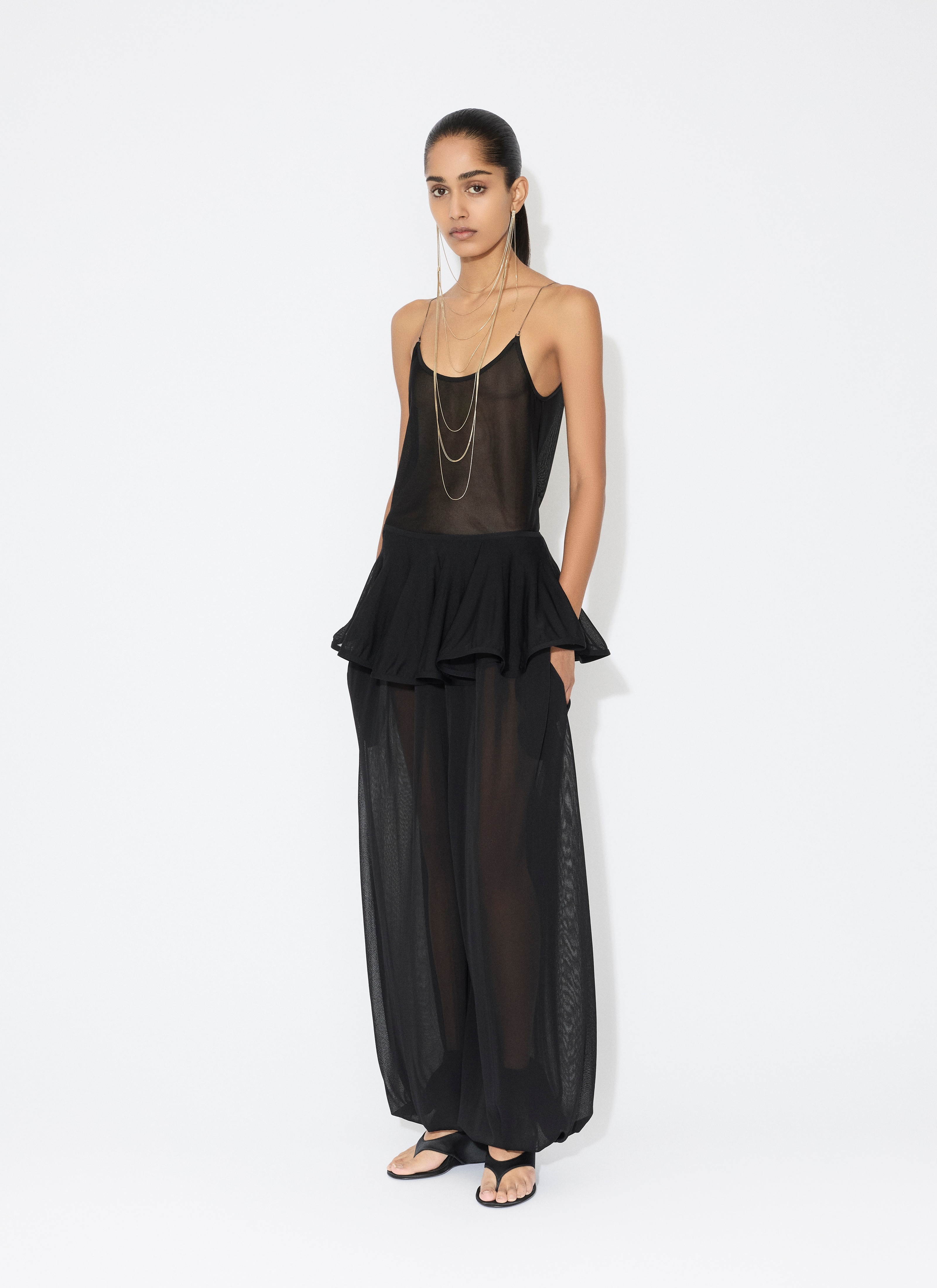 KNIT PEPLUM PANTS - 2