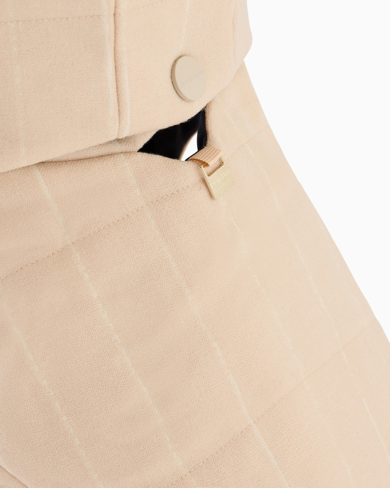 POLDO X GIORGIO ARMANI COAT IN PINSTRIPED MOTIF VIRGIN WOOL 5