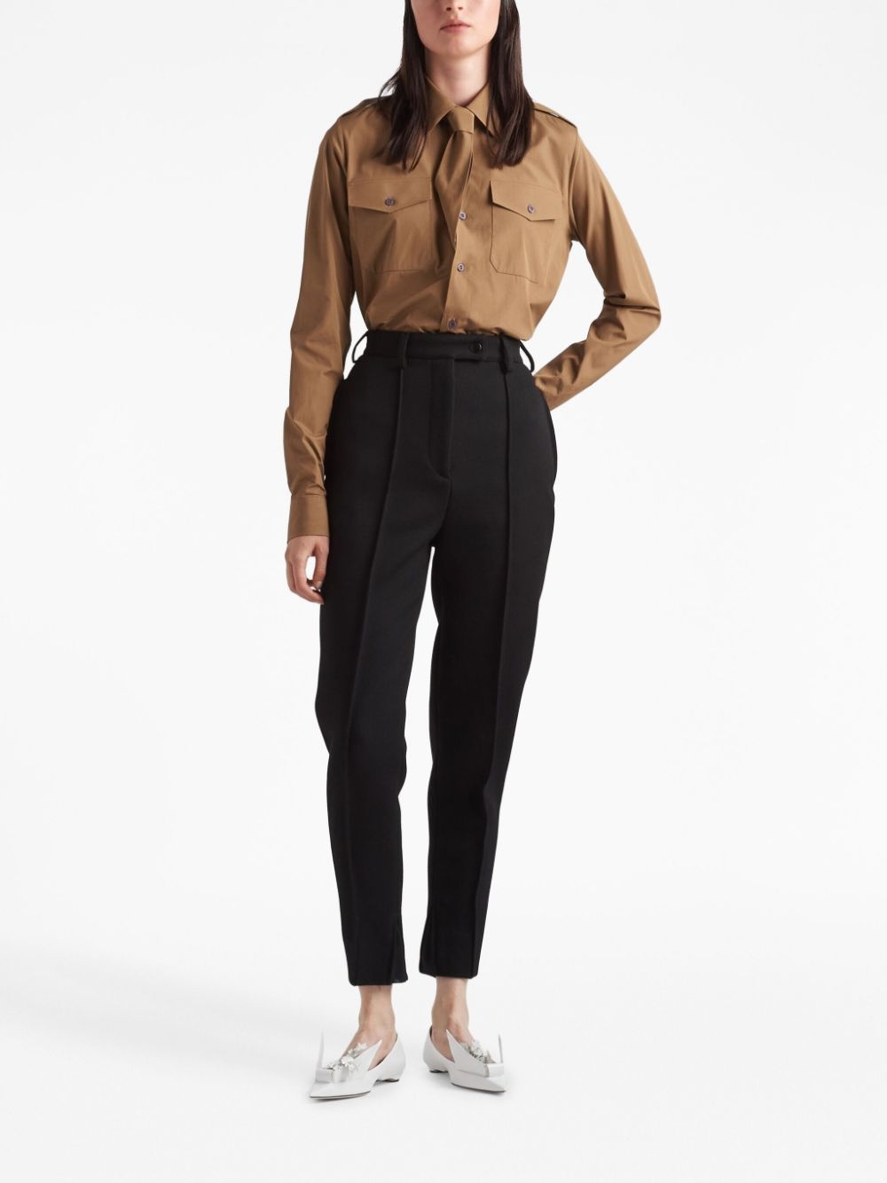 high-waist skinny-cut trousers - 2