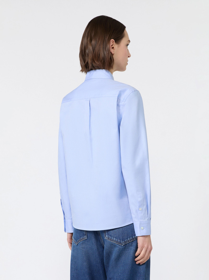 COBALTO Cotton Oxford shirt - LIGHT BLUE 4