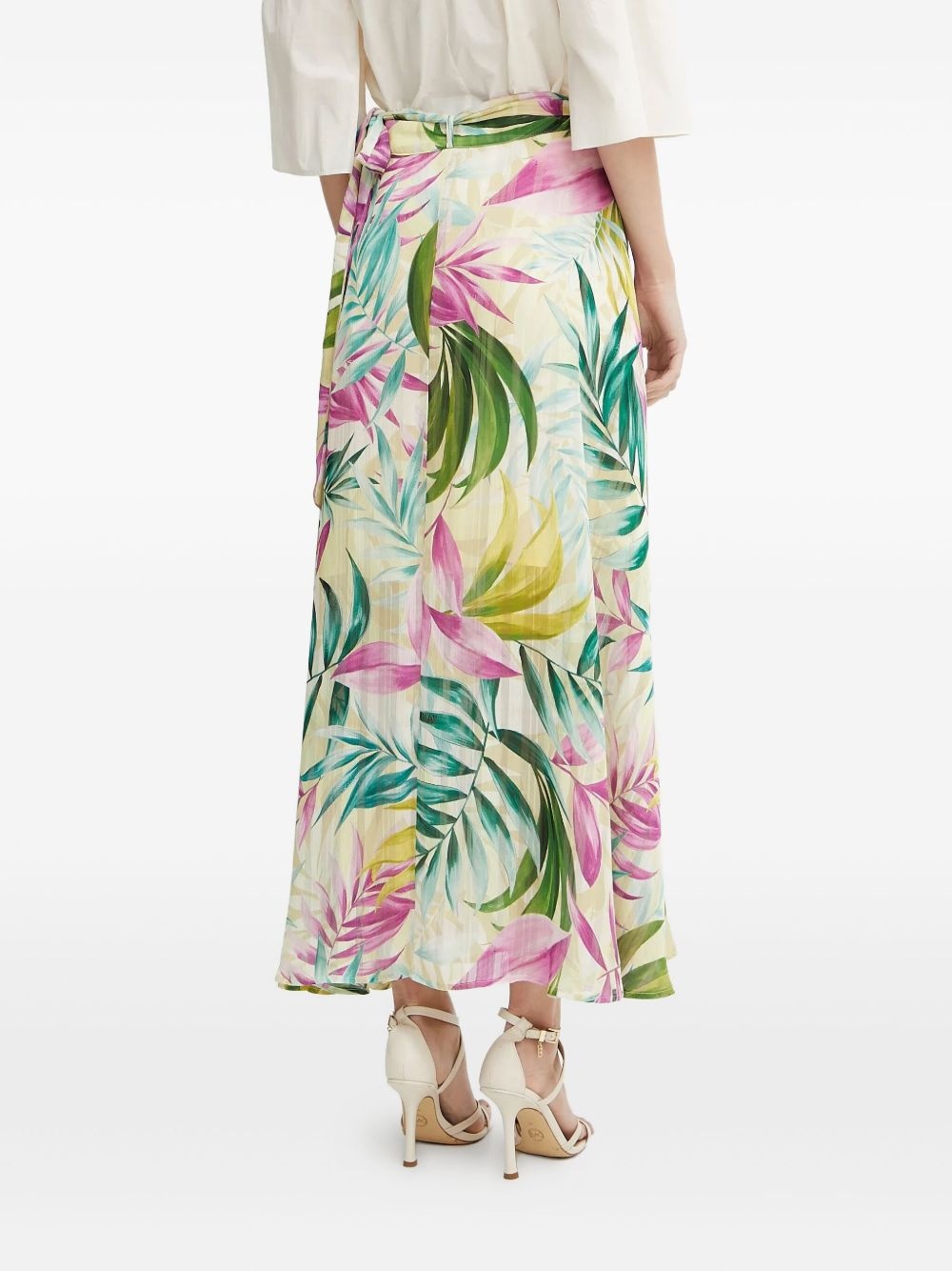 tropical-print wrap maxi skirt - 3