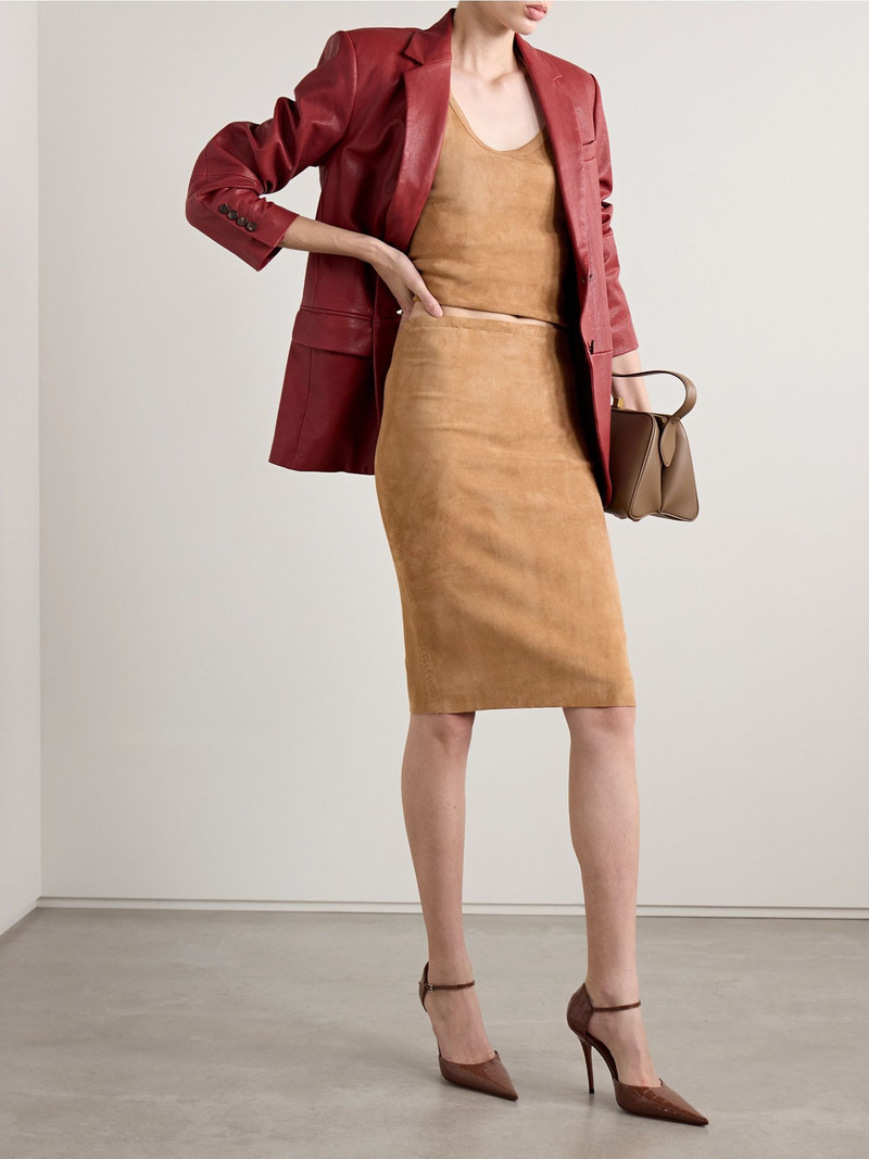 STOULS Gilda suede skirt Camel outlook