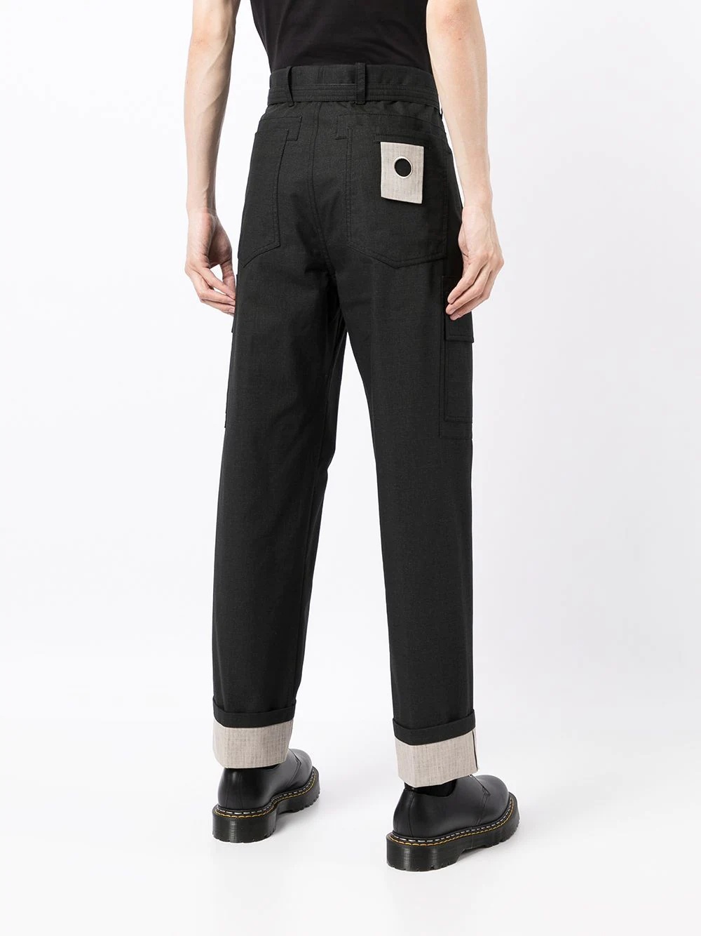 straight-leg cargo trousers - 4