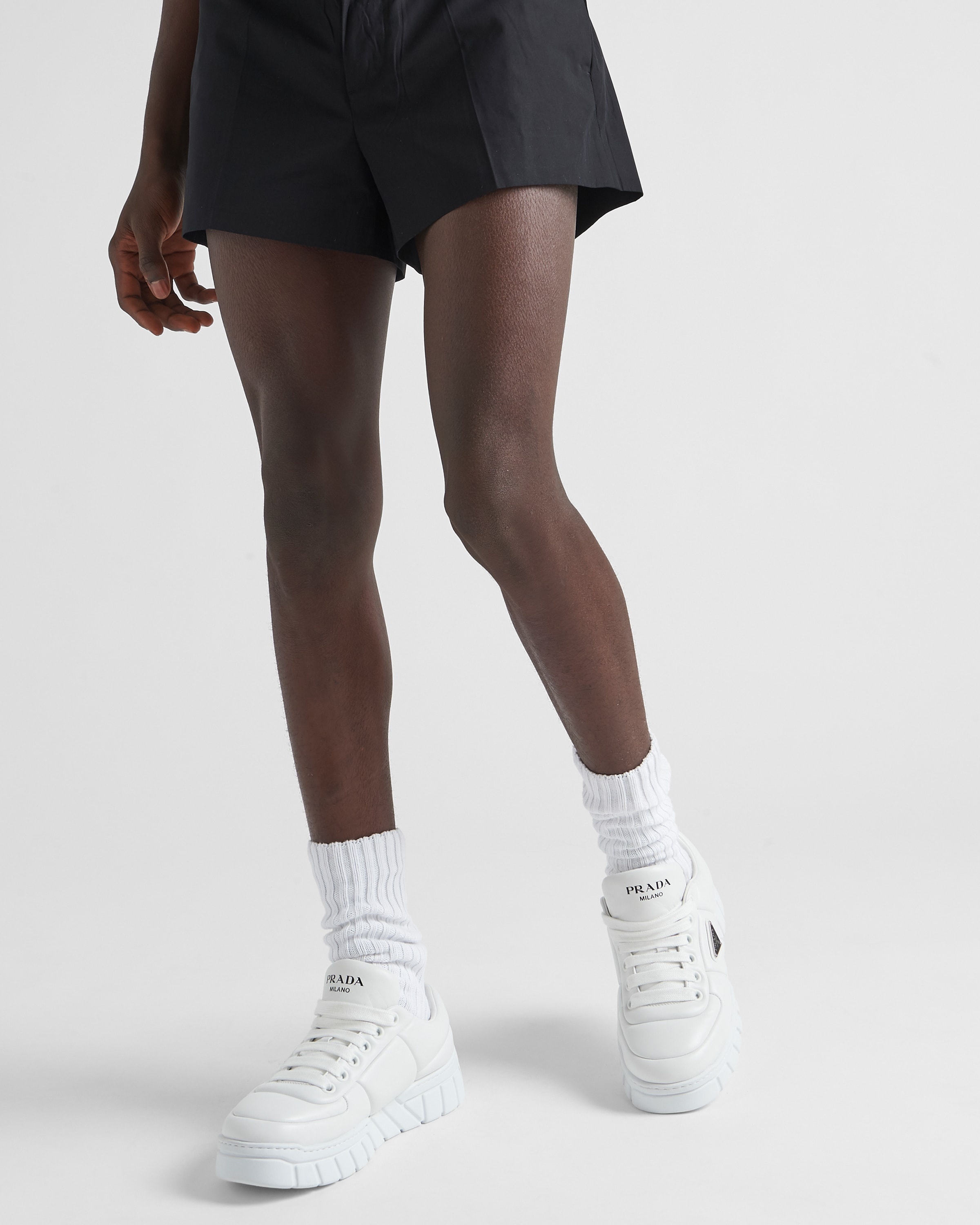 Padded nappa leather sneakers - 3