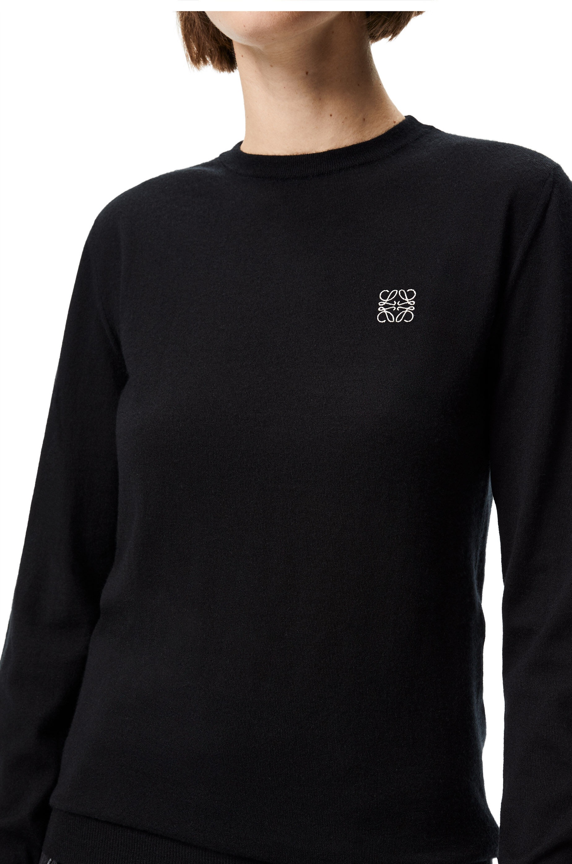 Anagram embroidered sweater in cashmere - 5