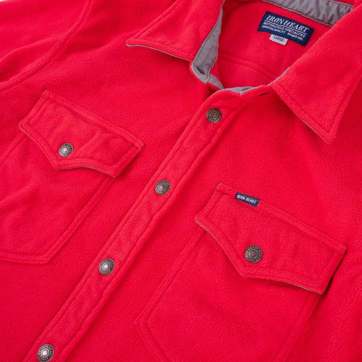 IHSH-287-RED Micro Fleece CPO Shirt - Red - 9