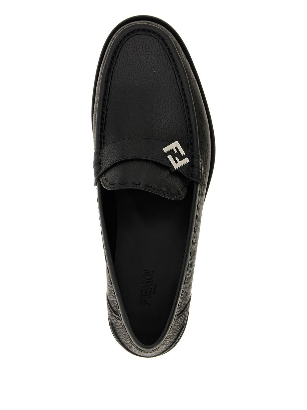 FF metal leather loafers - 3