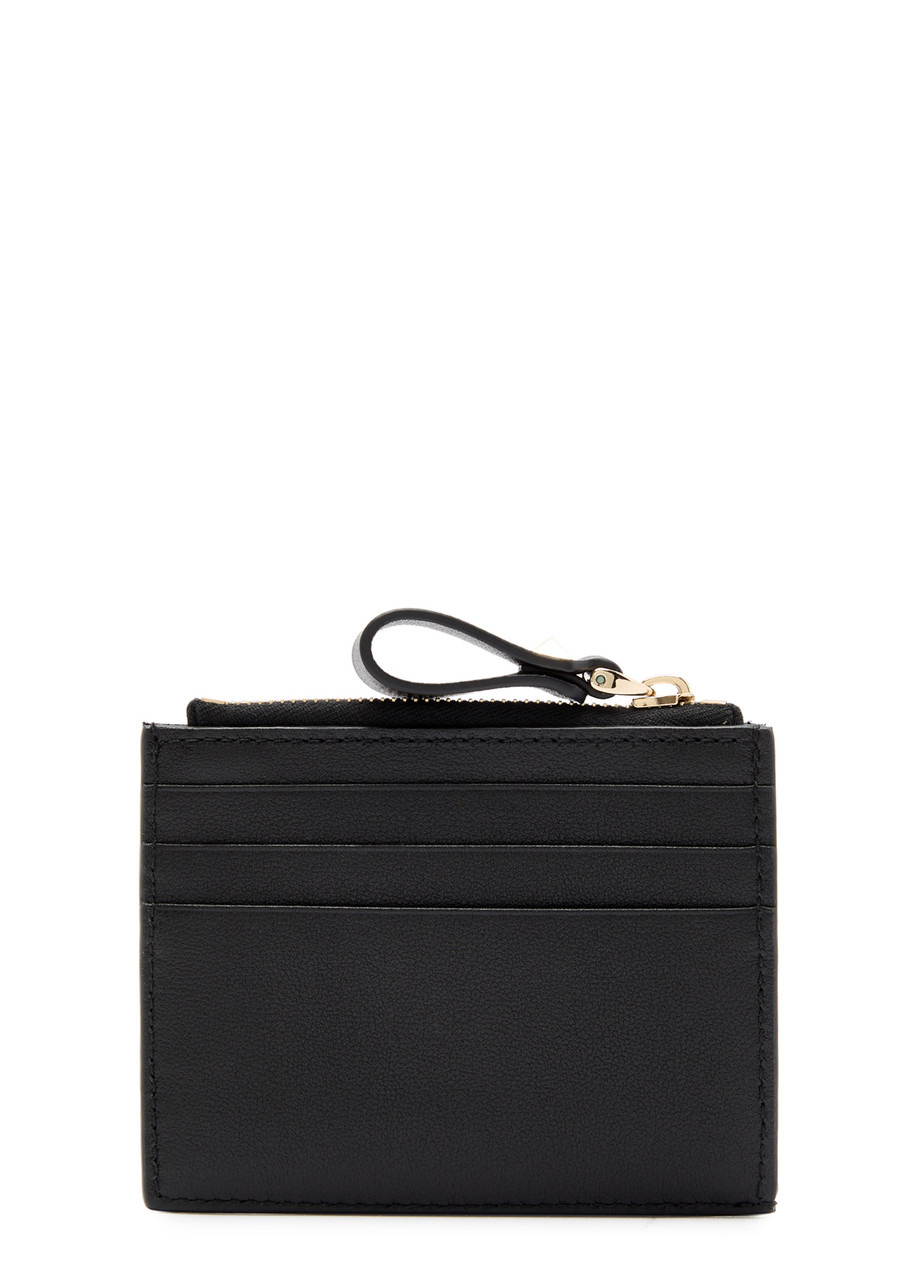 Valentino Rockstud Grained Leather Card Holder - 2