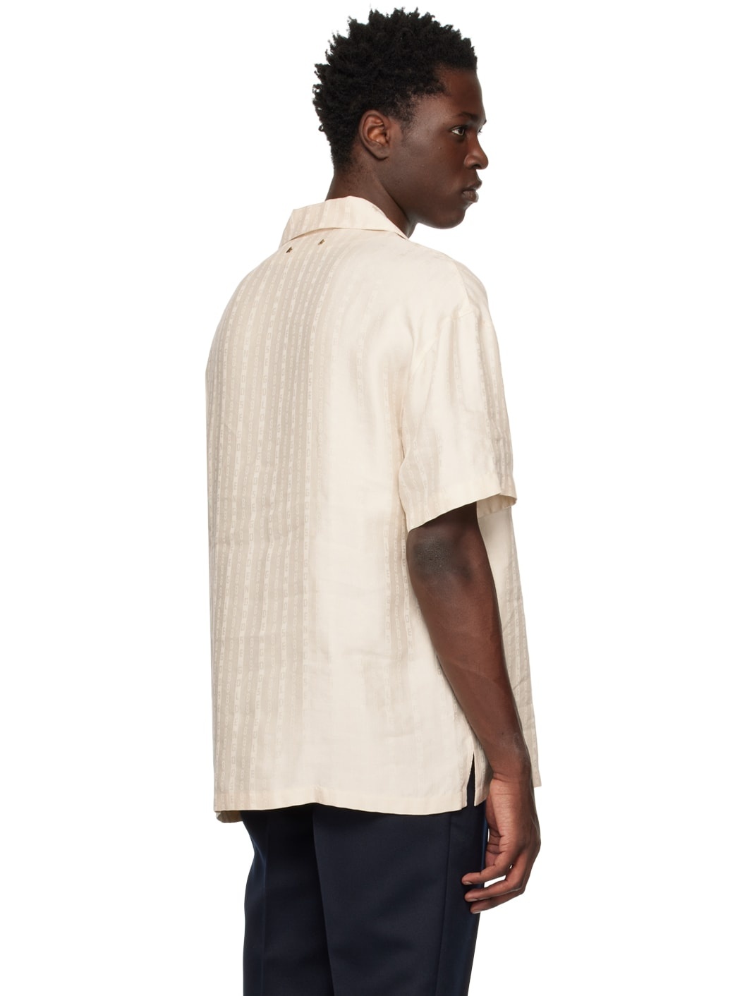 Beige Jacquard Shirt - 3