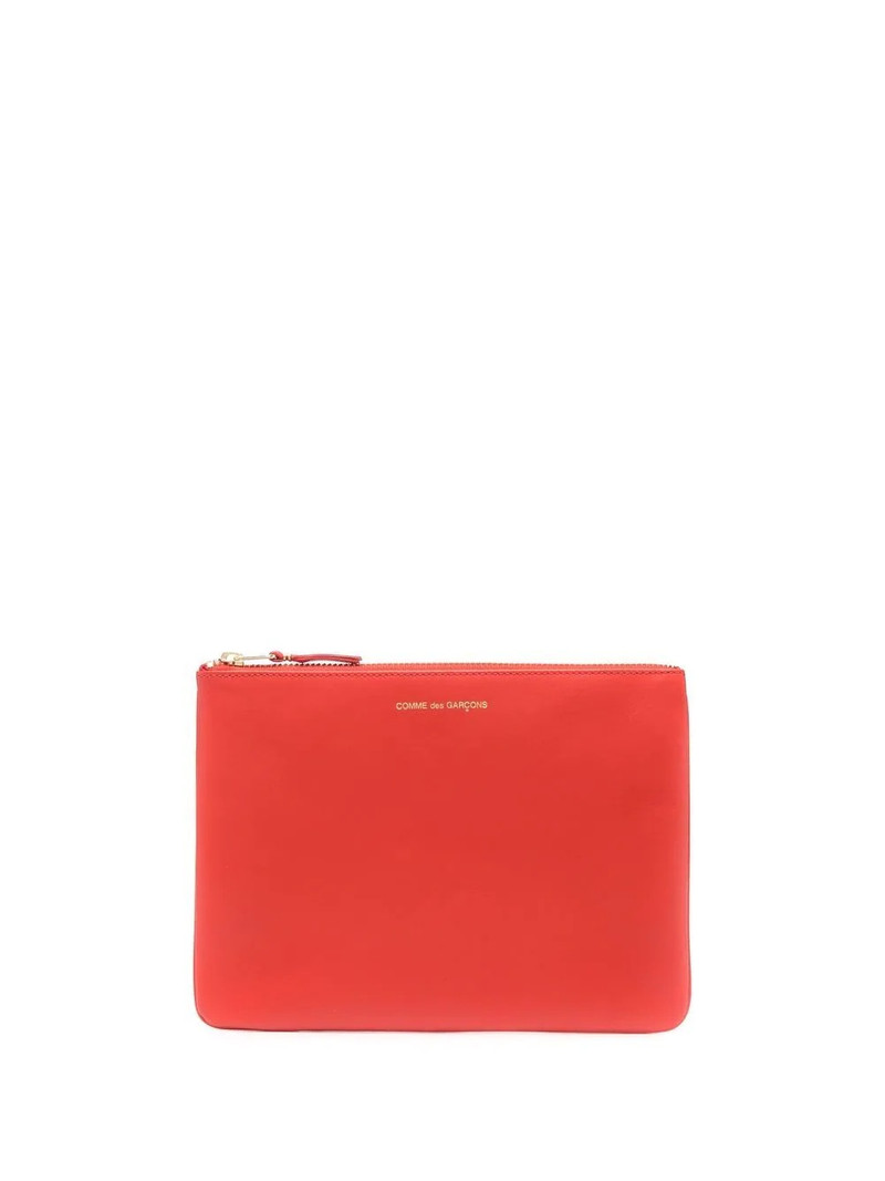 logo-print leather wallet 1
