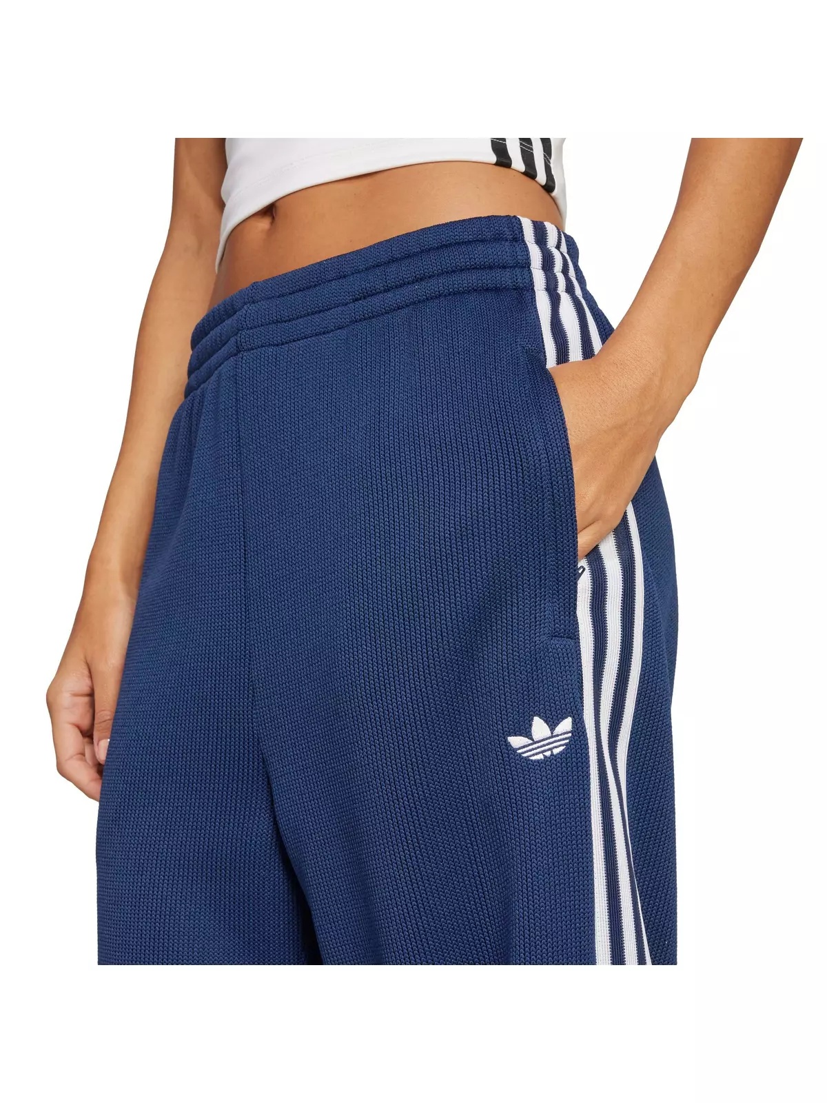 Originals Women's Adicolor Firebird Knit Track Tracksuit Bottoms -Navy/White - 3