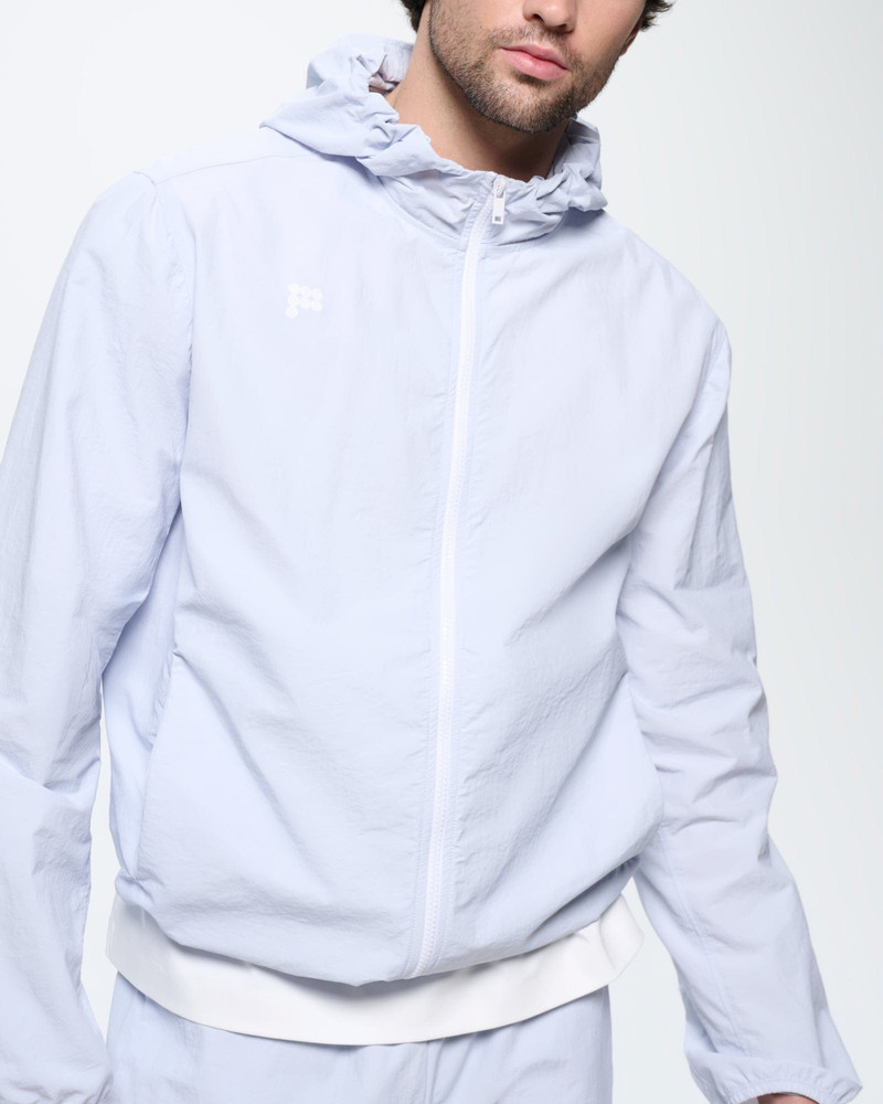 Mens Recycled Nylon Zip Up Jacket - Ice Grey 4