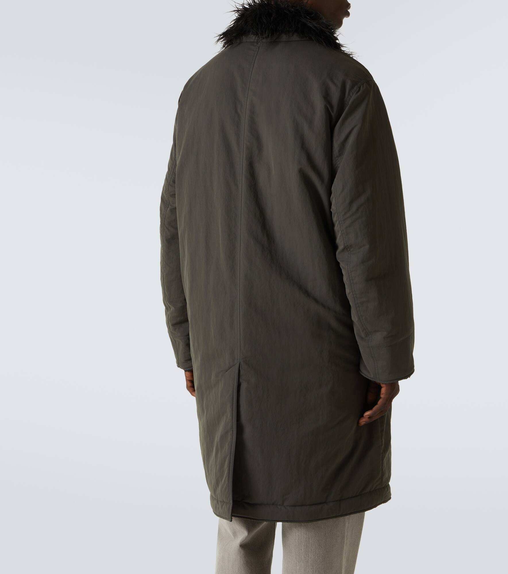 Polar faux fur-trimmed coat - 4