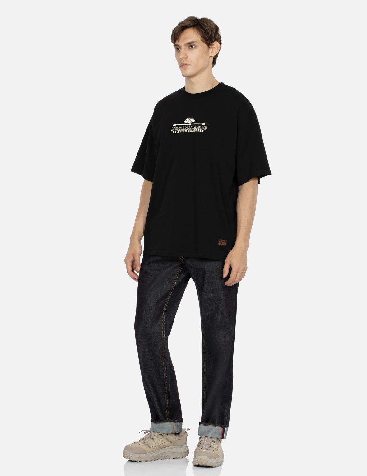 Seagull Print Baggy Fit Denim Jeans #2000 - 4
