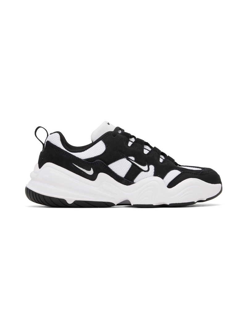White & Black Tech Hera Sneakers - 1