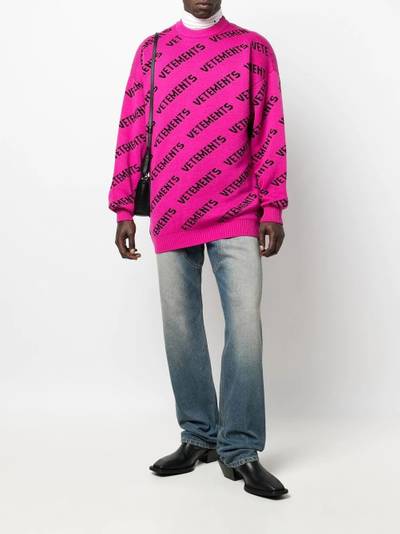 VETEMENTS intarsia-knit jumper outlook