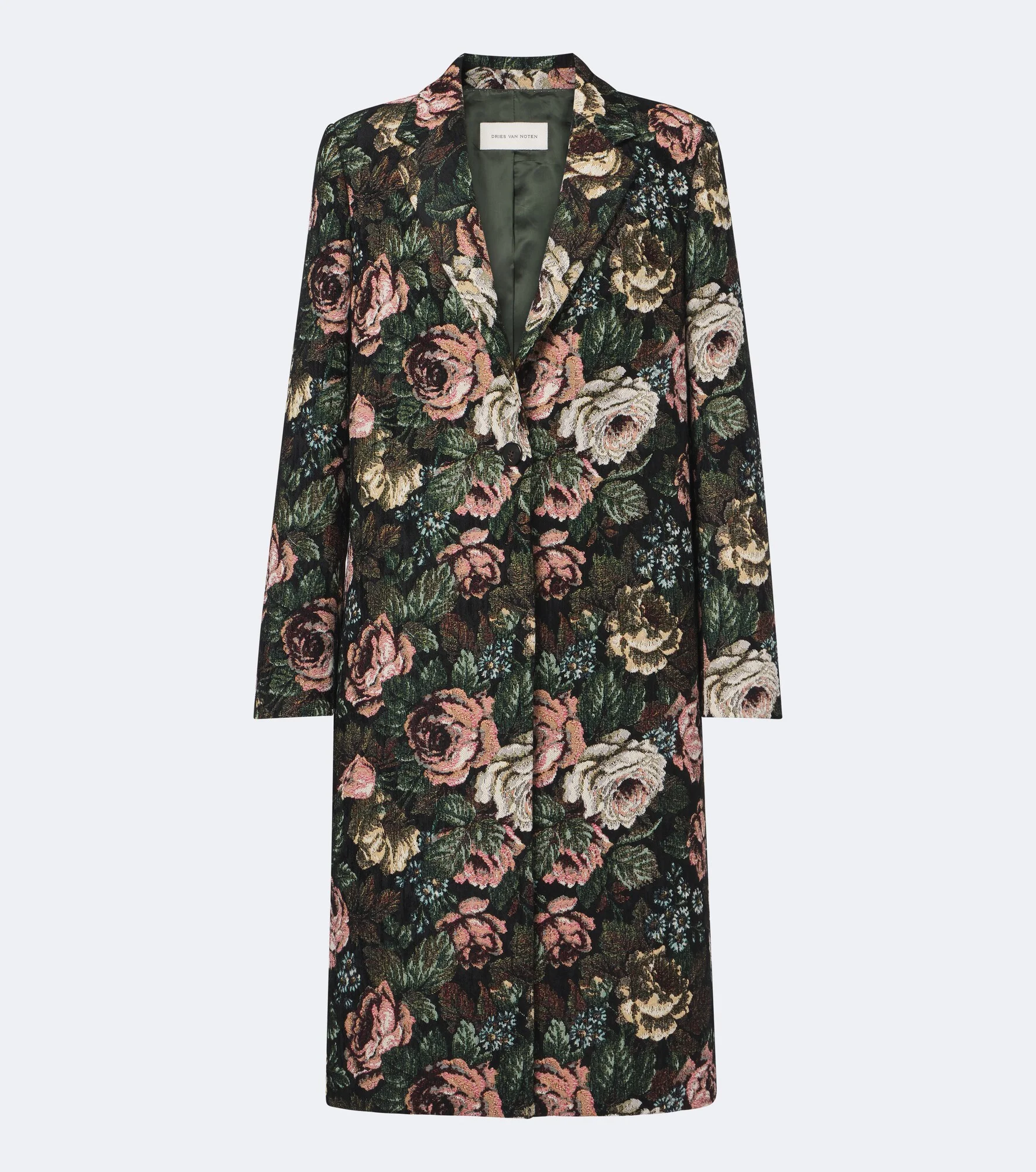 Floral jacquard coat - 1